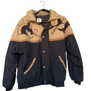 Miller's Harness Jacket Mens Medium Black Thinsulate Equestrian Leather Trim